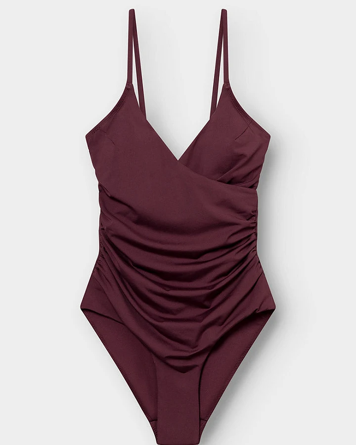 DEDICATED Damen vegan Badeanzug Klinte Burgundy