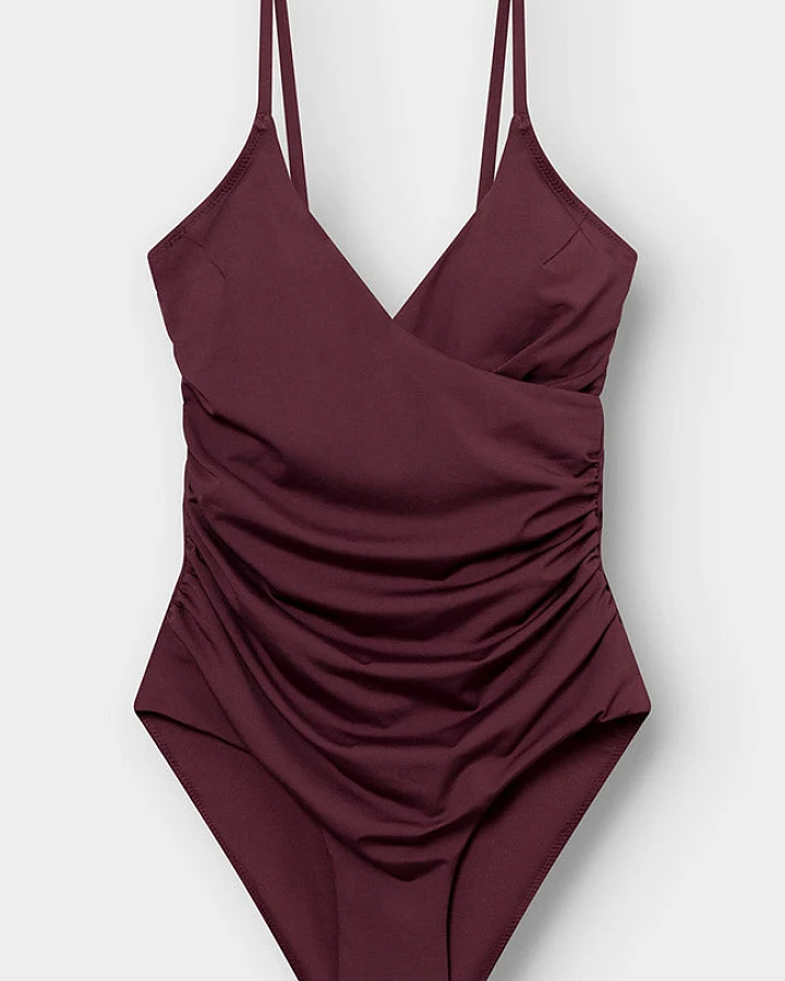 DEDICATED Damen vegan Badeanzug Klinte Burgundy