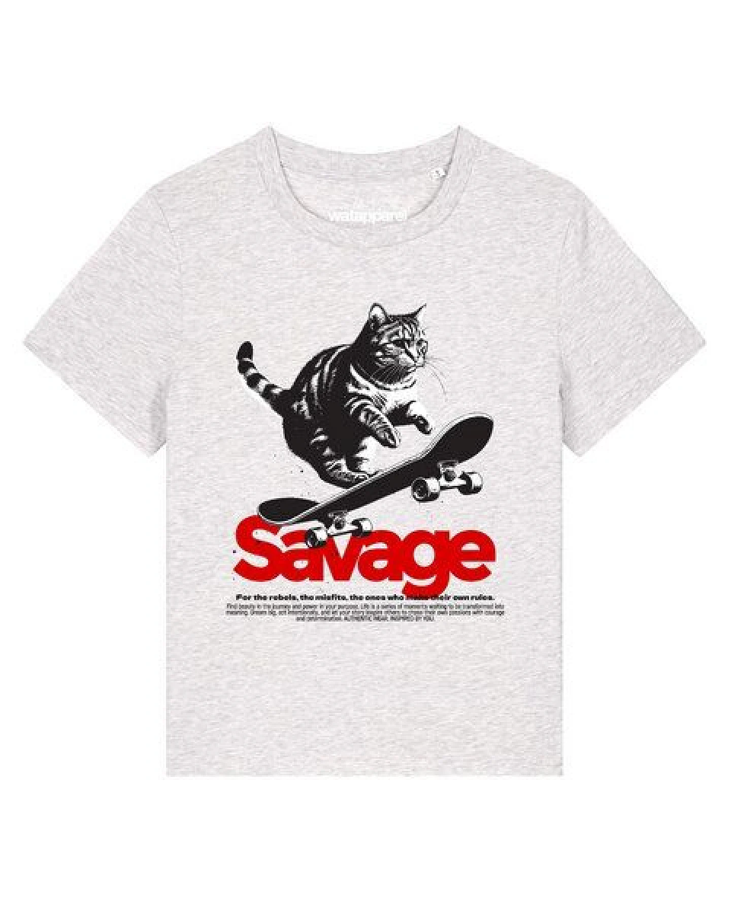 watapparel T-Shirt Frauen Savage Cat – Ansicht 2