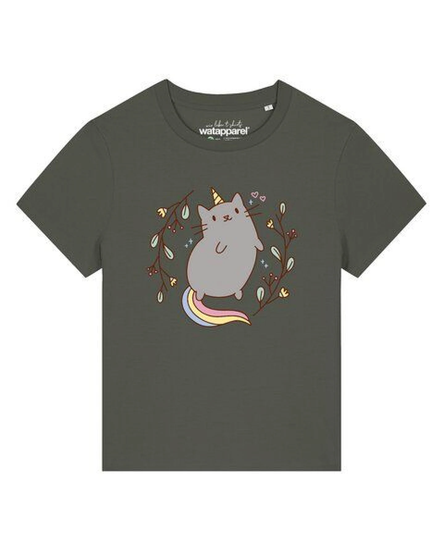 watapparel T-Shirt Frauen Unicorn Cat – Ansicht 2