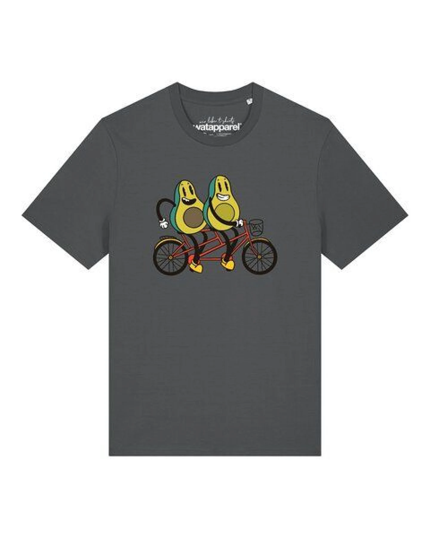 watapparel T-Shirt Unisex Avocado Fahrrad – Ansicht 2