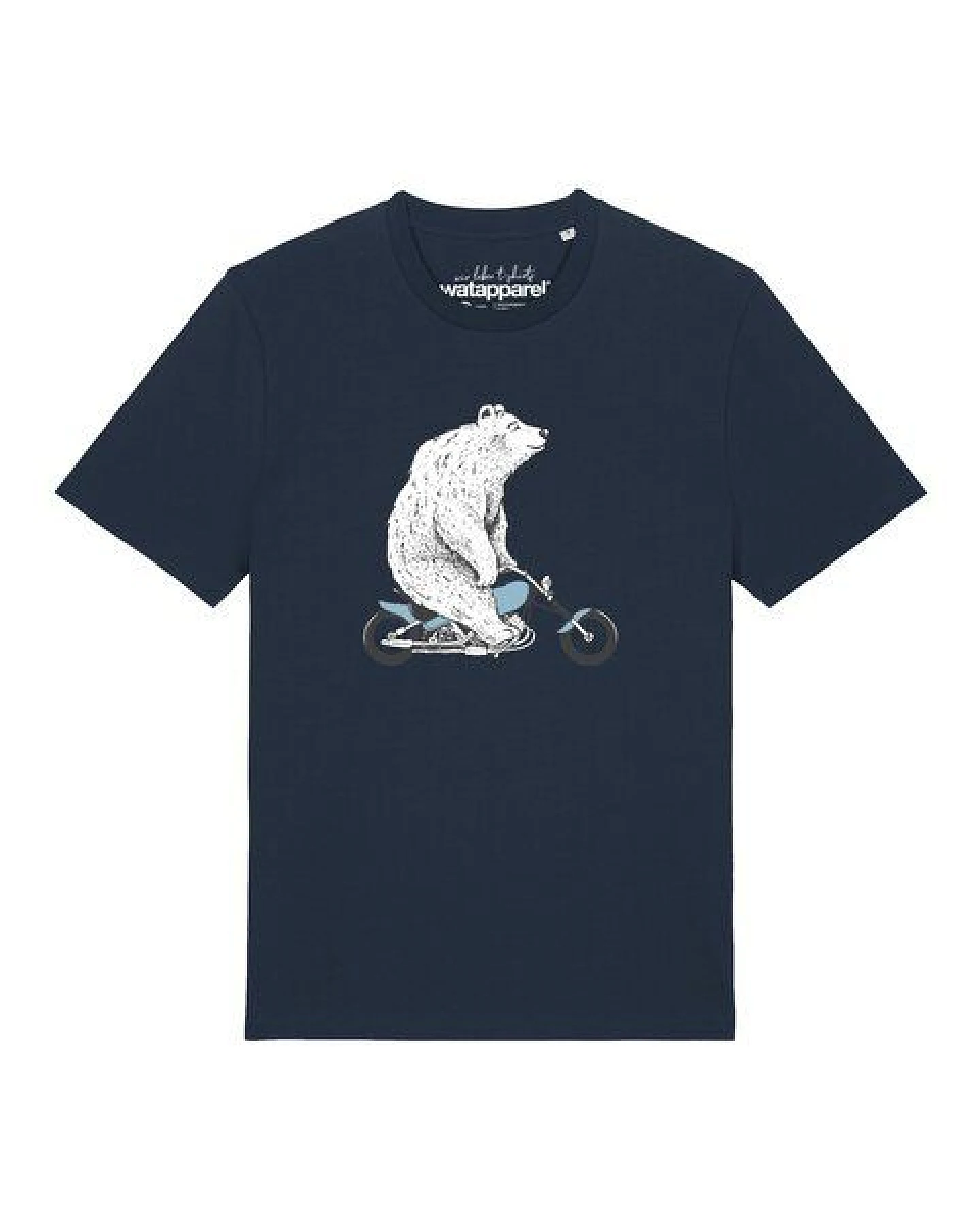 watapparel T-Shirt Unisex Bär auf Bike – Ansicht 2
