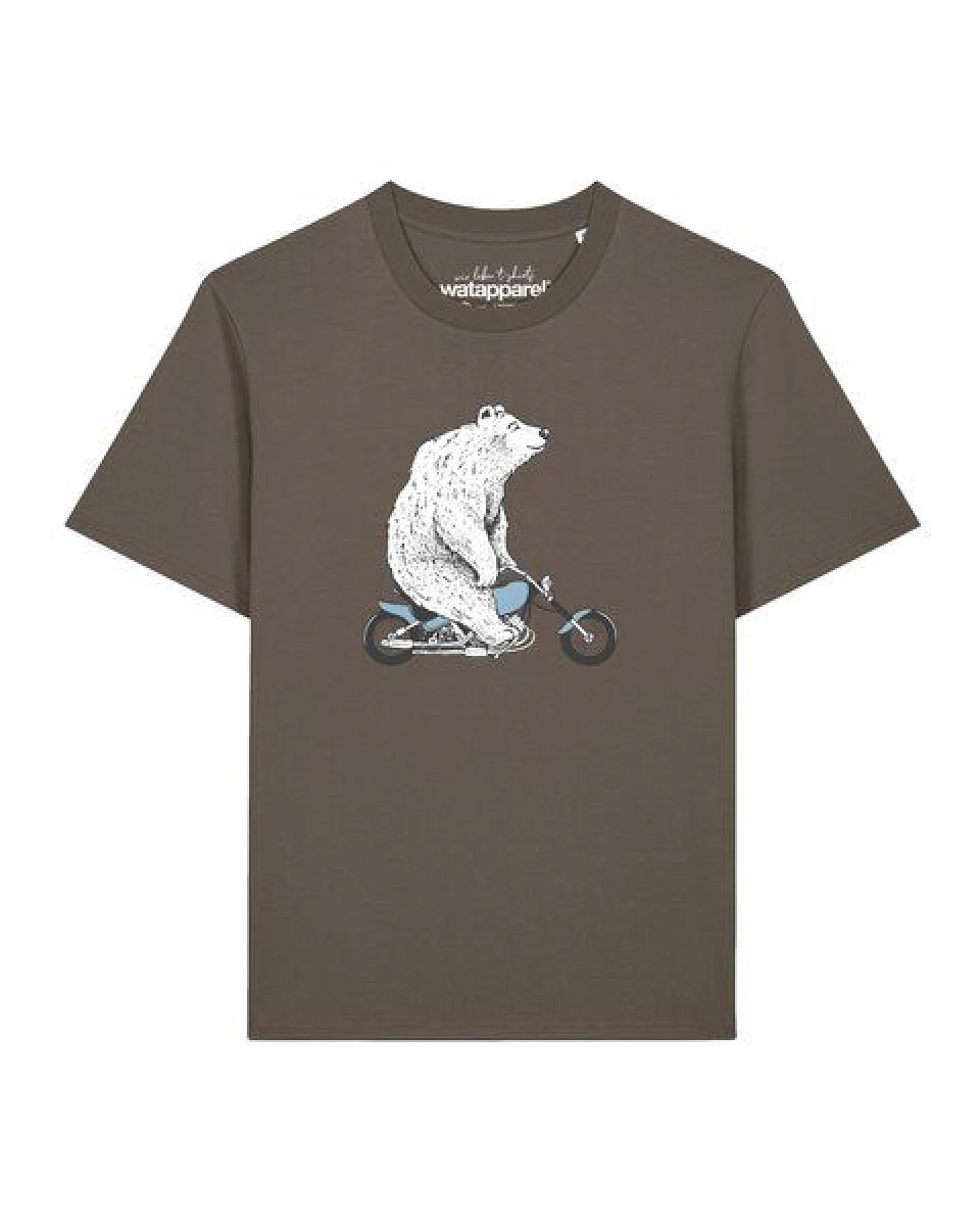 watapparel T-Shirt Unisex Bär auf Bike – Ansicht 2