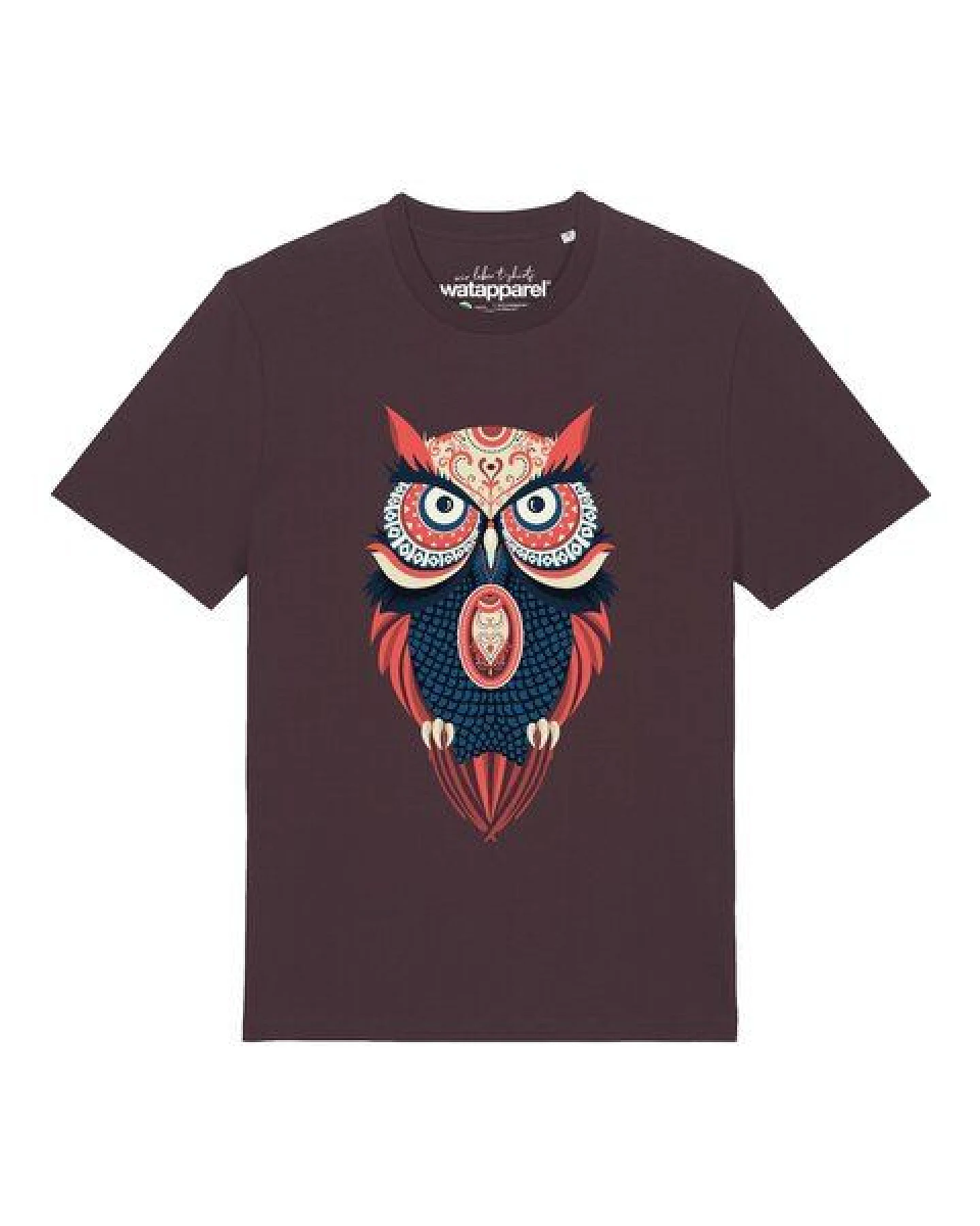 watapparel T-Shirt Unisex Colorful Owl – Ansicht 2