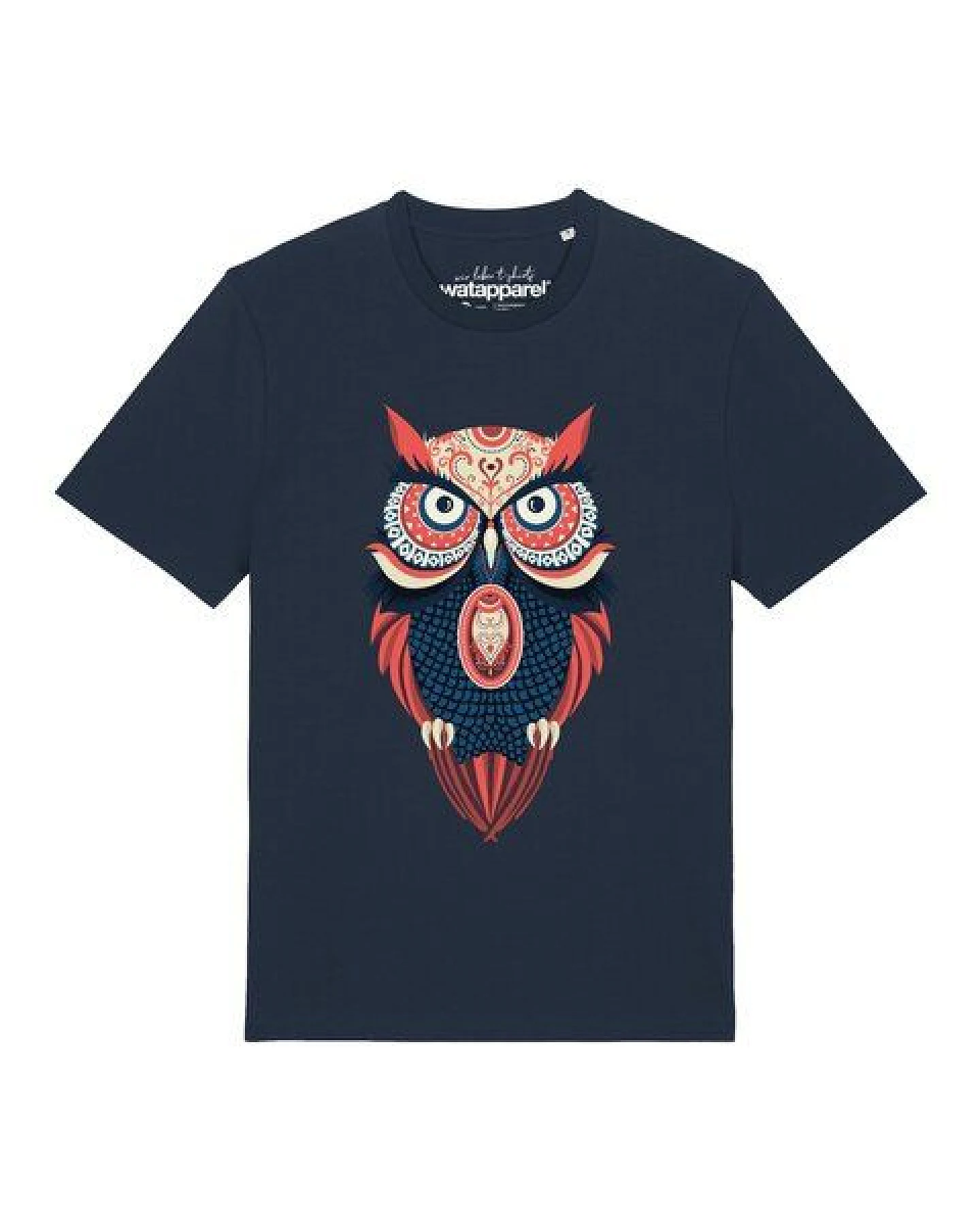 watapparel T-Shirt Unisex Colorful Owl – Ansicht 2