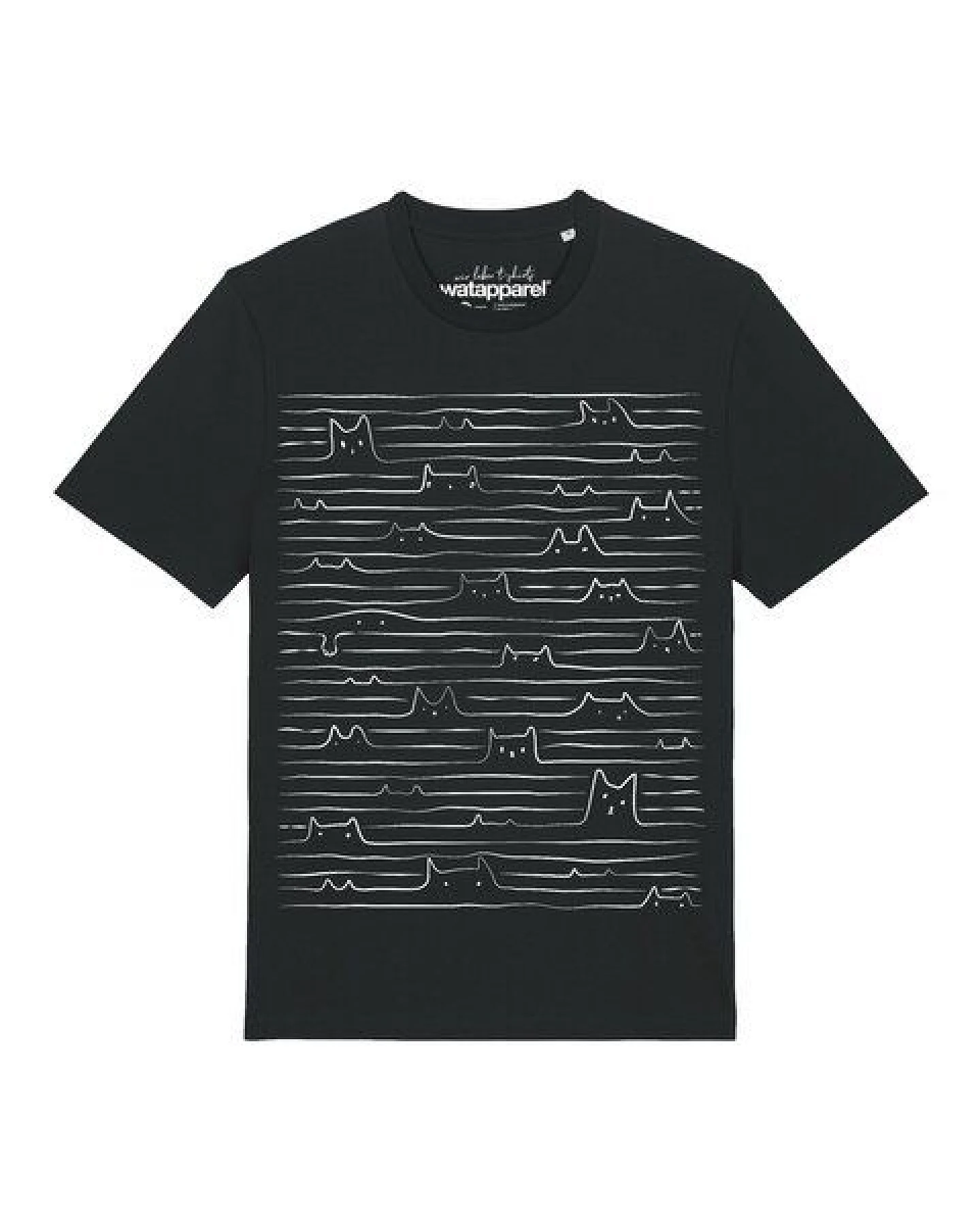 watapparel T-Shirt Unisex Doodle Cats – Ansicht 2