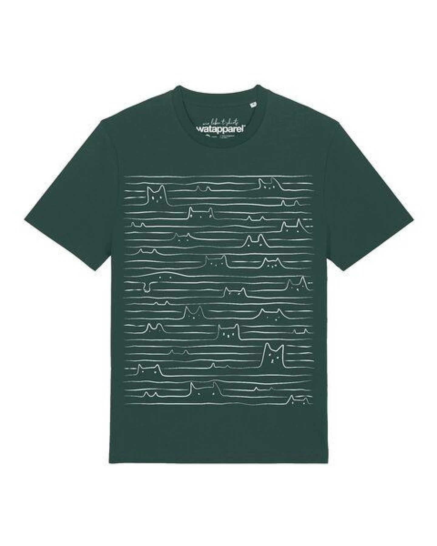 watapparel T-Shirt Unisex Doodle Cats – Ansicht 2