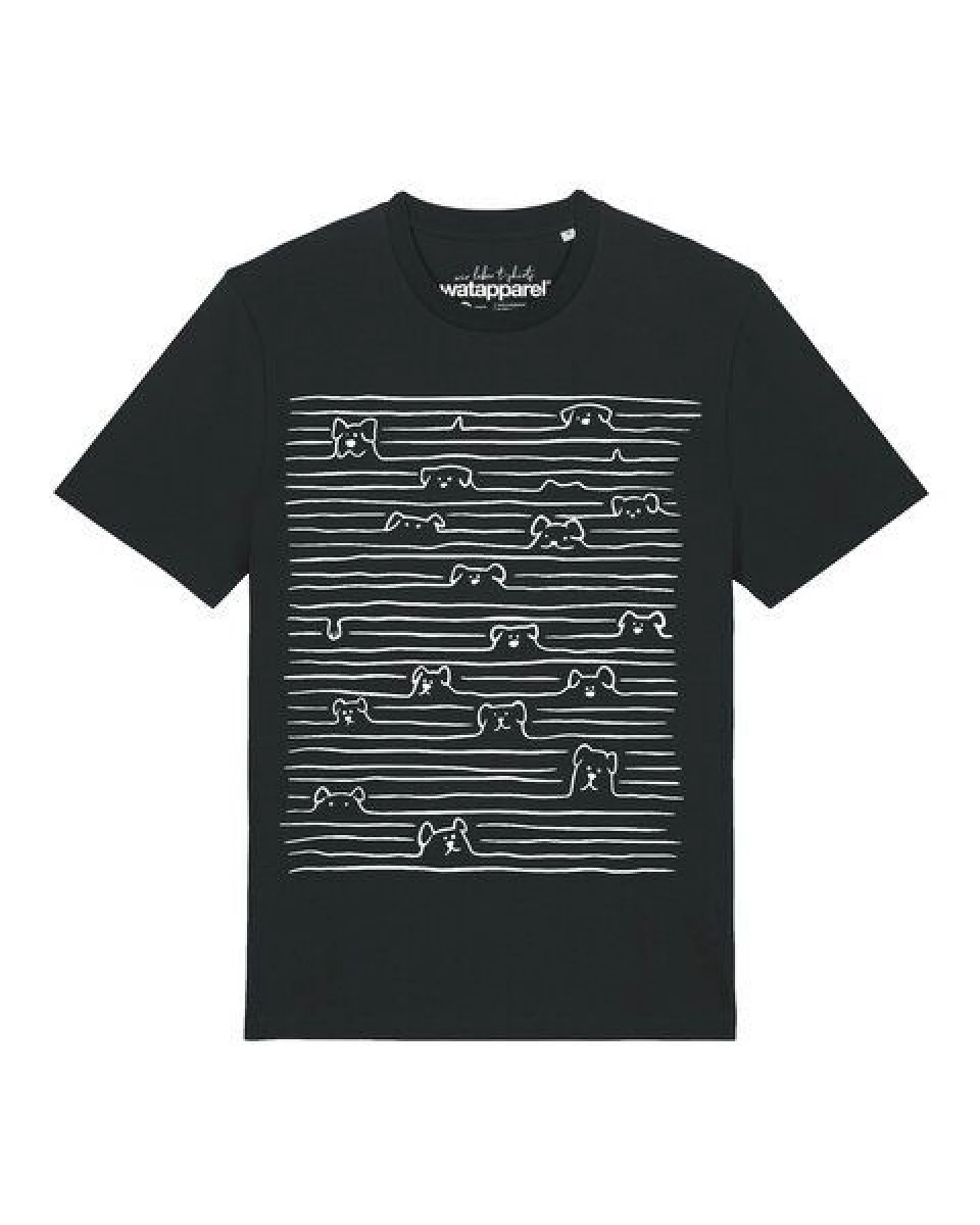 watapparel T-Shirt Unisex Doodle Dogs – Ansicht 2