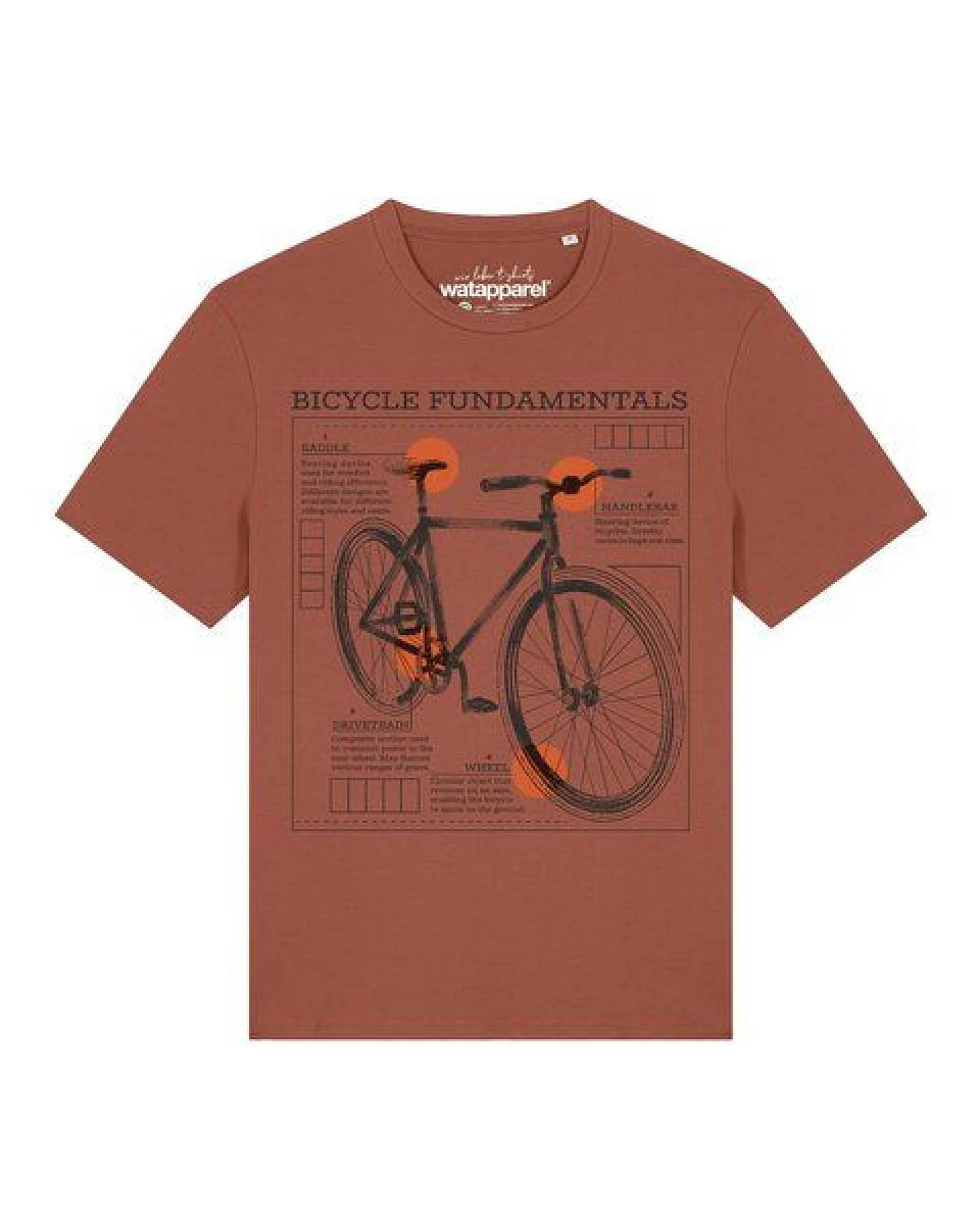 watapparel T-Shirt Unisex Fahrrad Grundlagen – Ansicht 2
