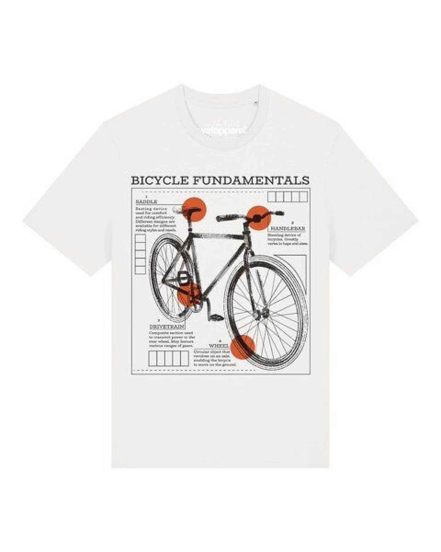 watapparel T-Shirt Unisex Fahrrad Grundlagen – Ansicht 2
