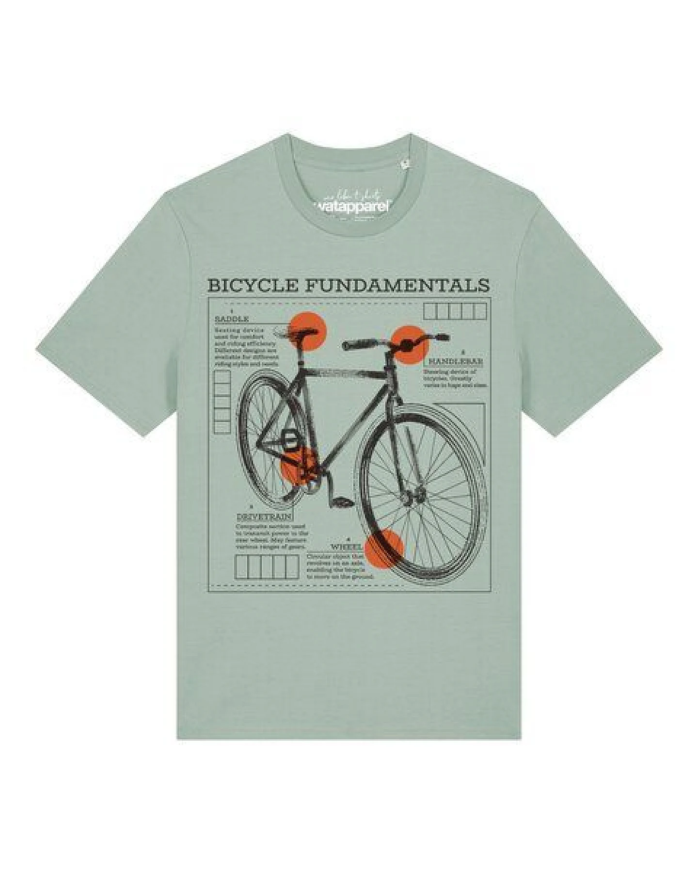 watapparel T-Shirt Unisex Fahrrad Grundlagen – Ansicht 2