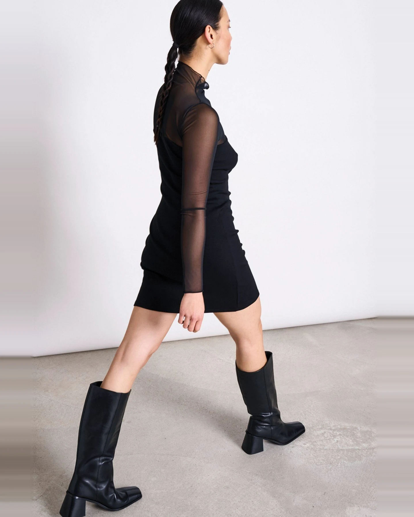 Kleid Mesh Huari Schwarz – Ansicht 3