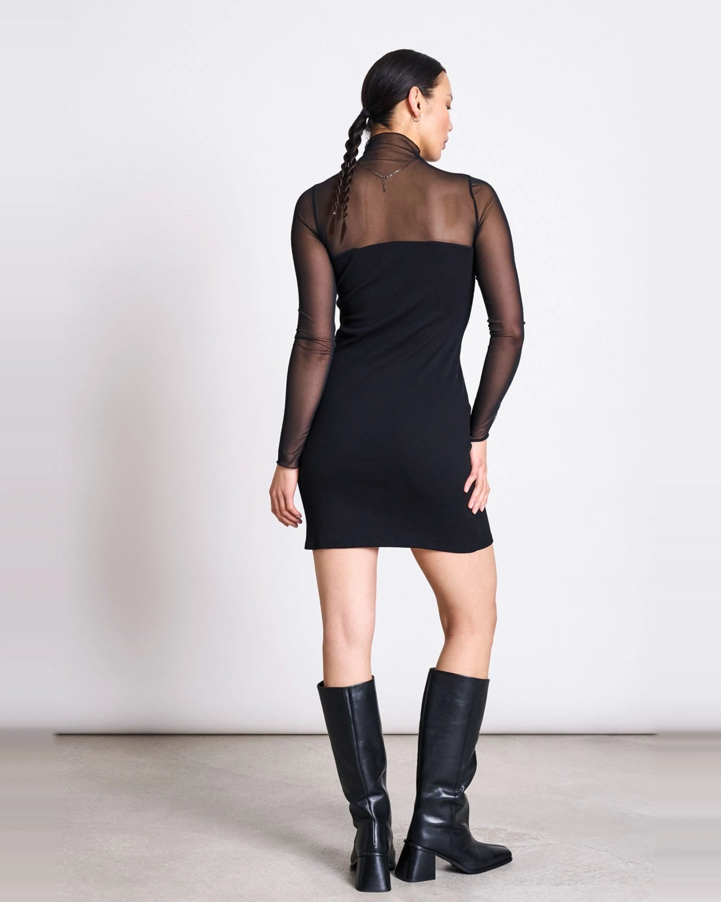 Kleid Mesh Huari Schwarz – Ansicht 4