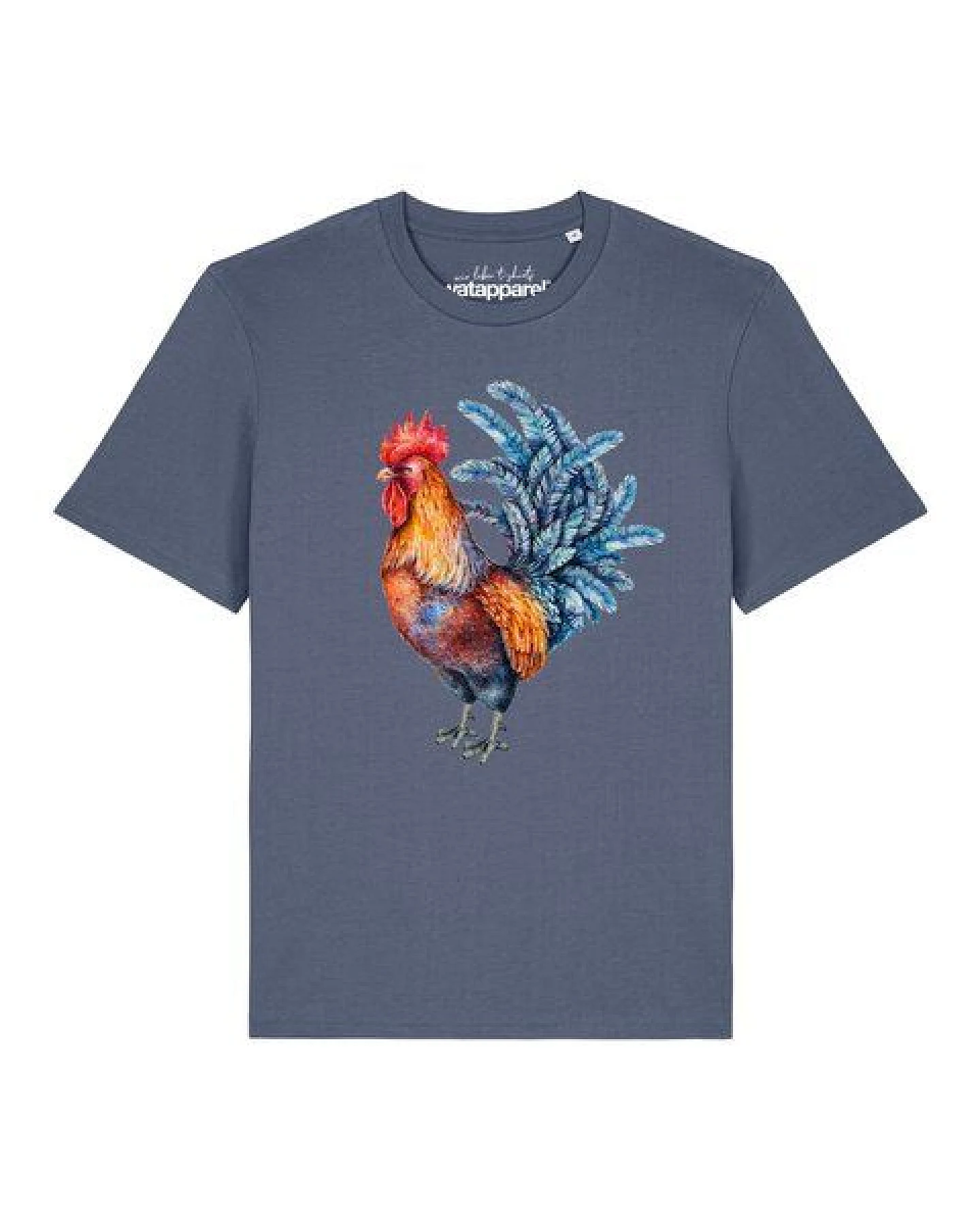 watapparel T-Shirt Unisex Grimmiger Gockel – Ansicht 2