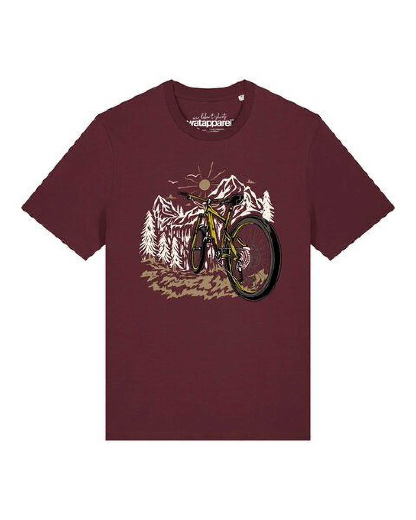 watapparel T-Shirt Unisex Mountainbike und Berge – Ansicht 2