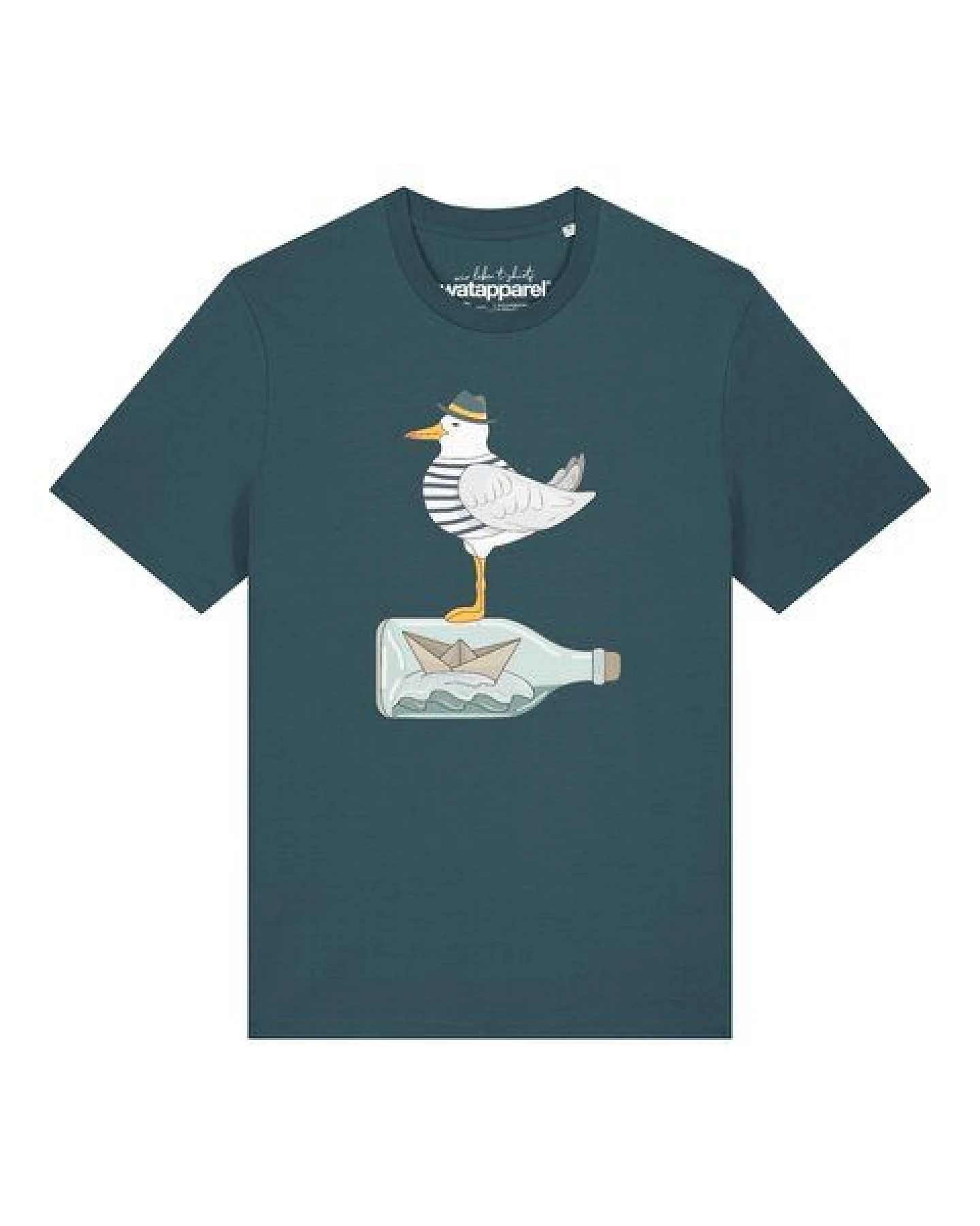watapparel T-Shirt Unisex Möwe mit Hut – Ansicht 2