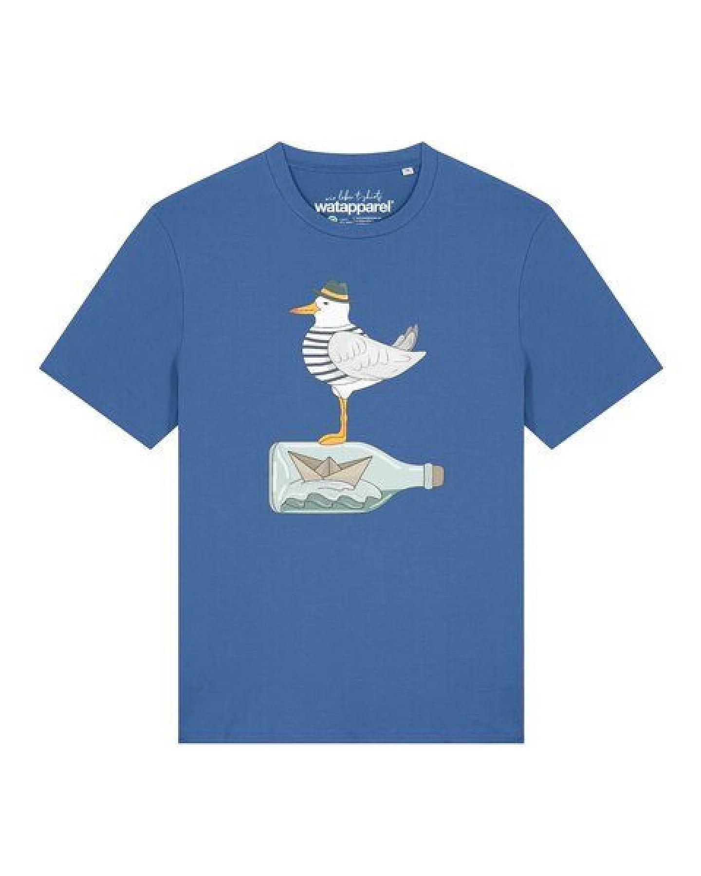 watapparel T-Shirt Unisex Möwe mit Hut – Ansicht 2