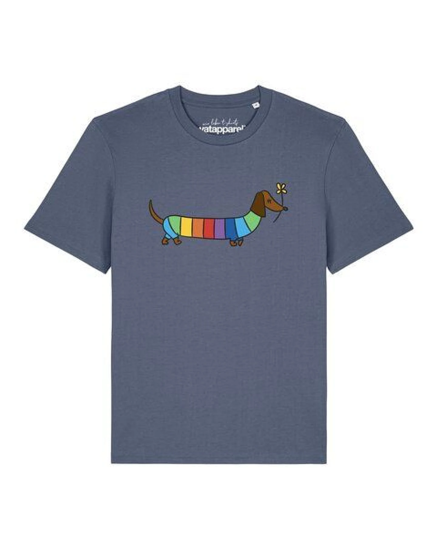watapparel T-Shirt Unisex Regenbogen Dackel – Ansicht 2