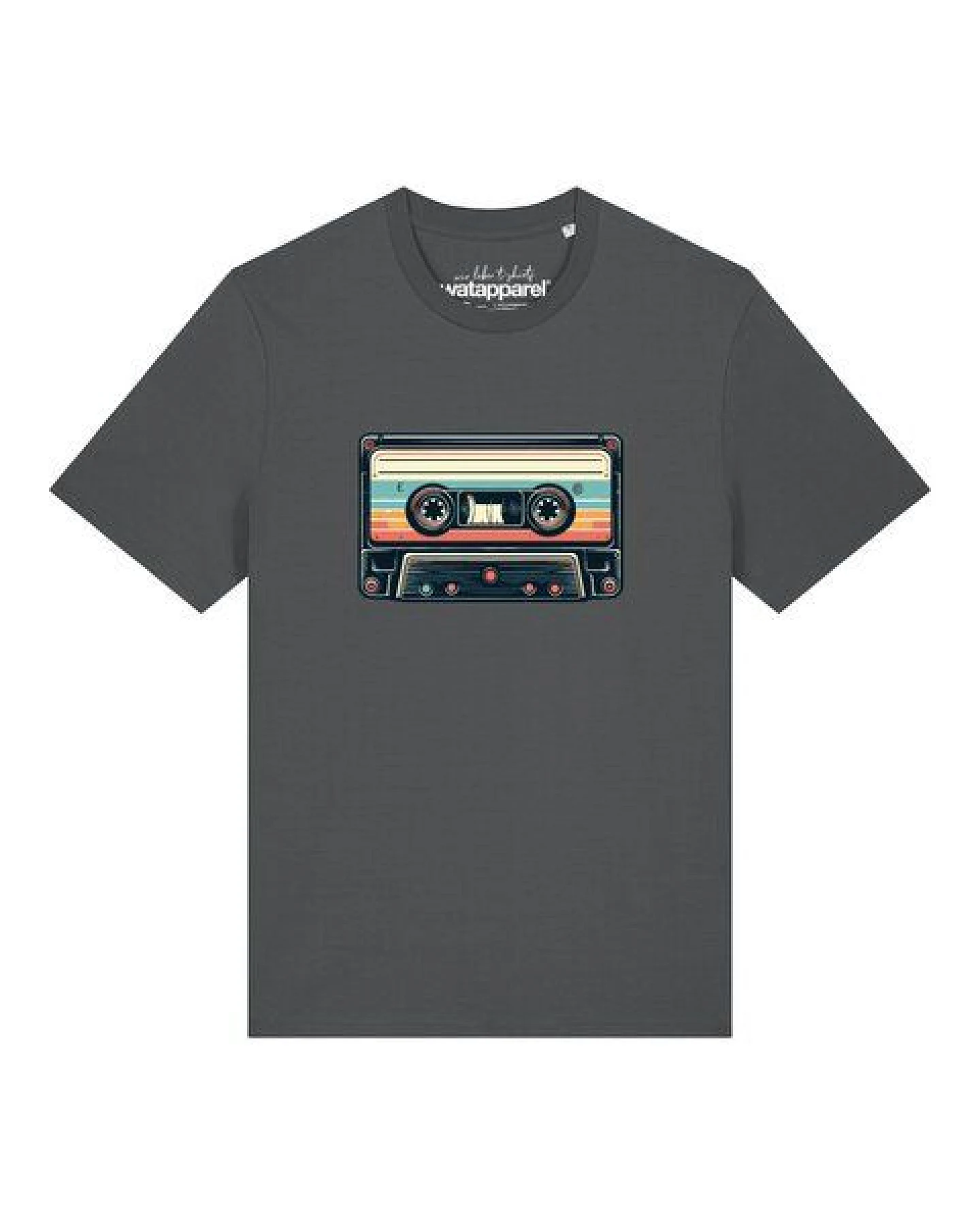 watapparel T-Shirt Unisex Retro Kassette – Ansicht 2