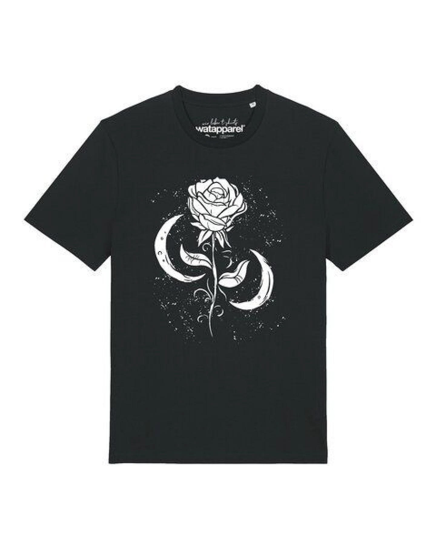 watapparel T-Shirt Unisex Rose und Mond – Ansicht 2