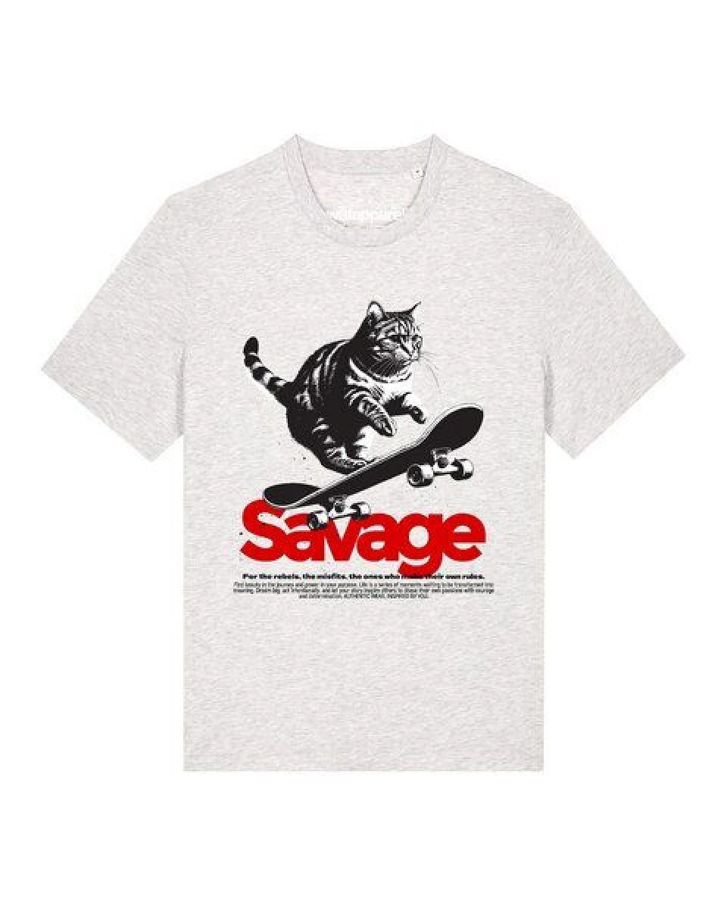 watapparel T-Shirt Unisex Savage cat – Ansicht 2