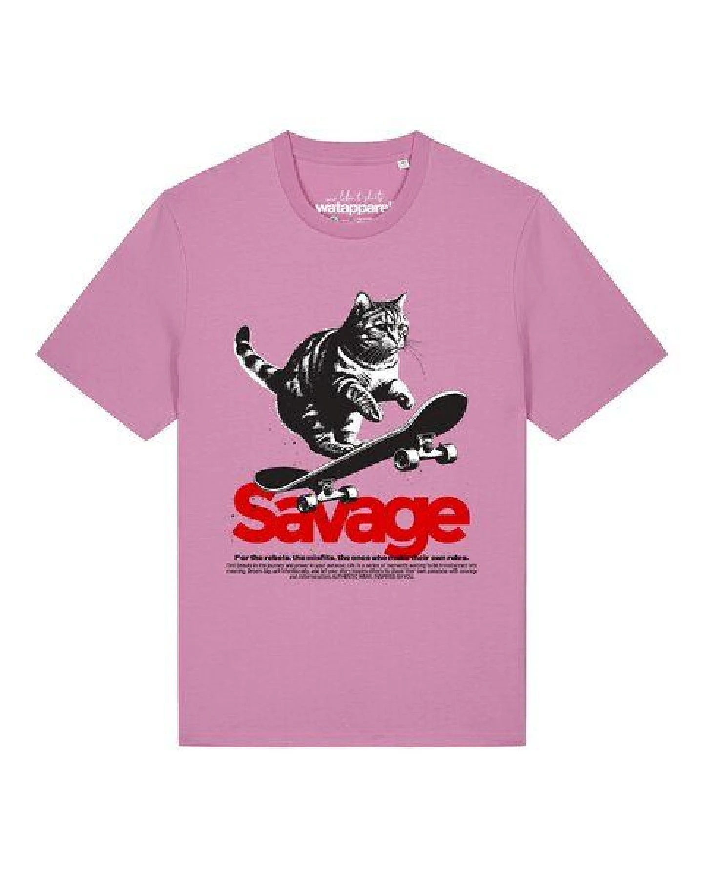 watapparel T-Shirt Unisex Savage cat – Ansicht 2