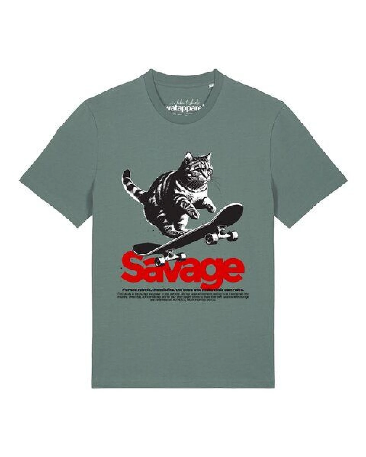 watapparel T-Shirt Unisex Savage cat – Ansicht 2