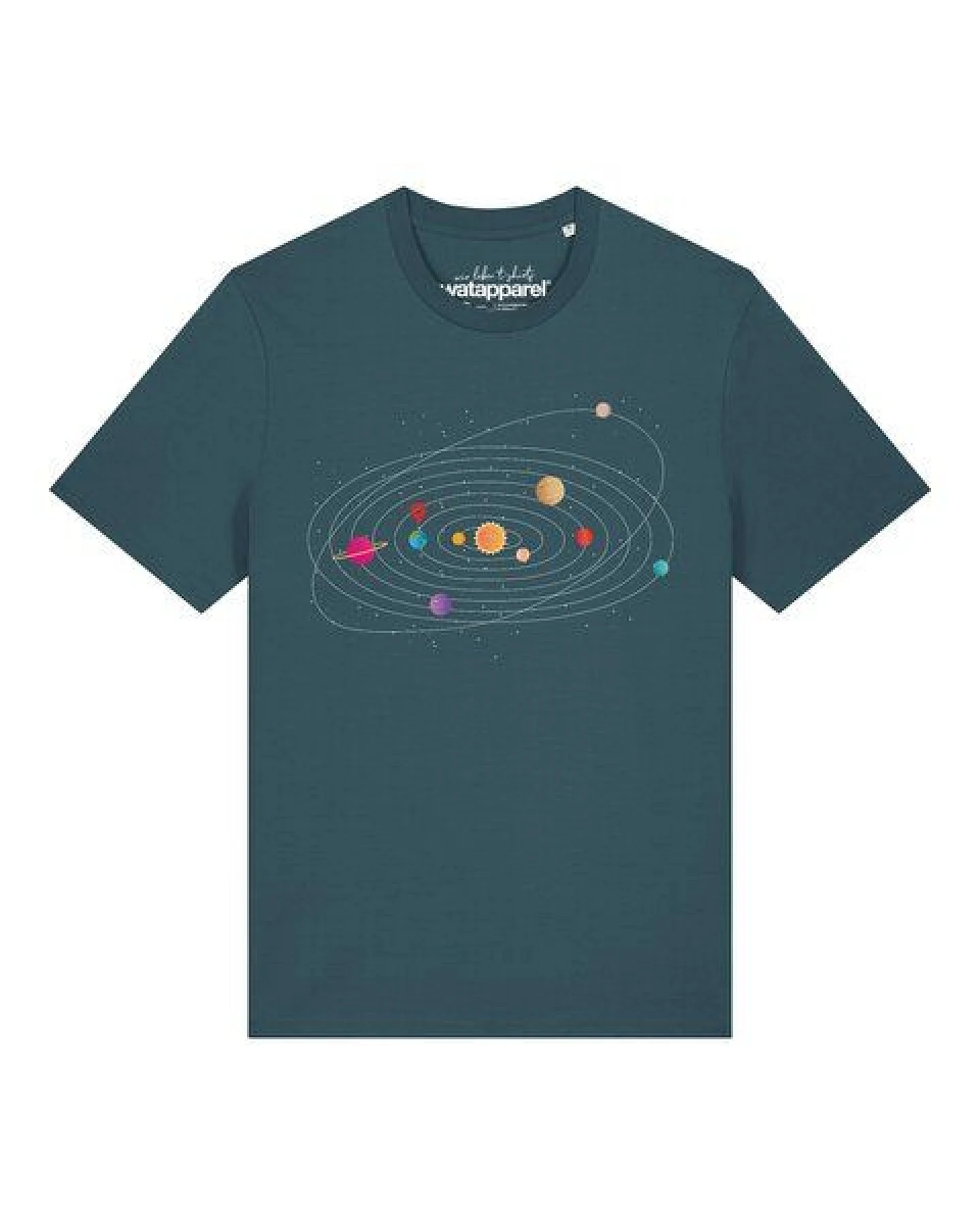 watapparel T-Shirt Unisex Sonnensystem – Ansicht 2