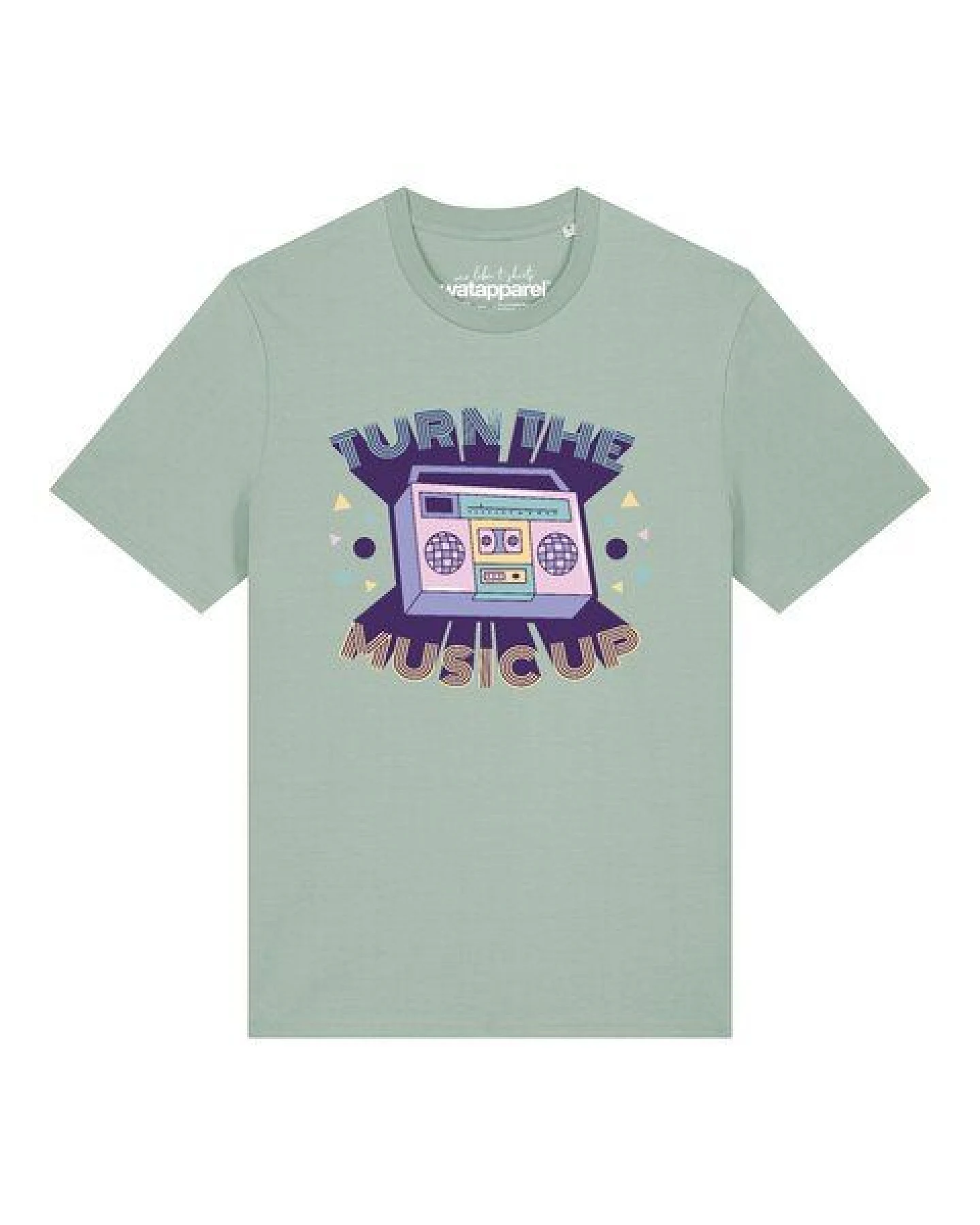 watapparel T-Shirt Unisex Turn the music up – Ansicht 2