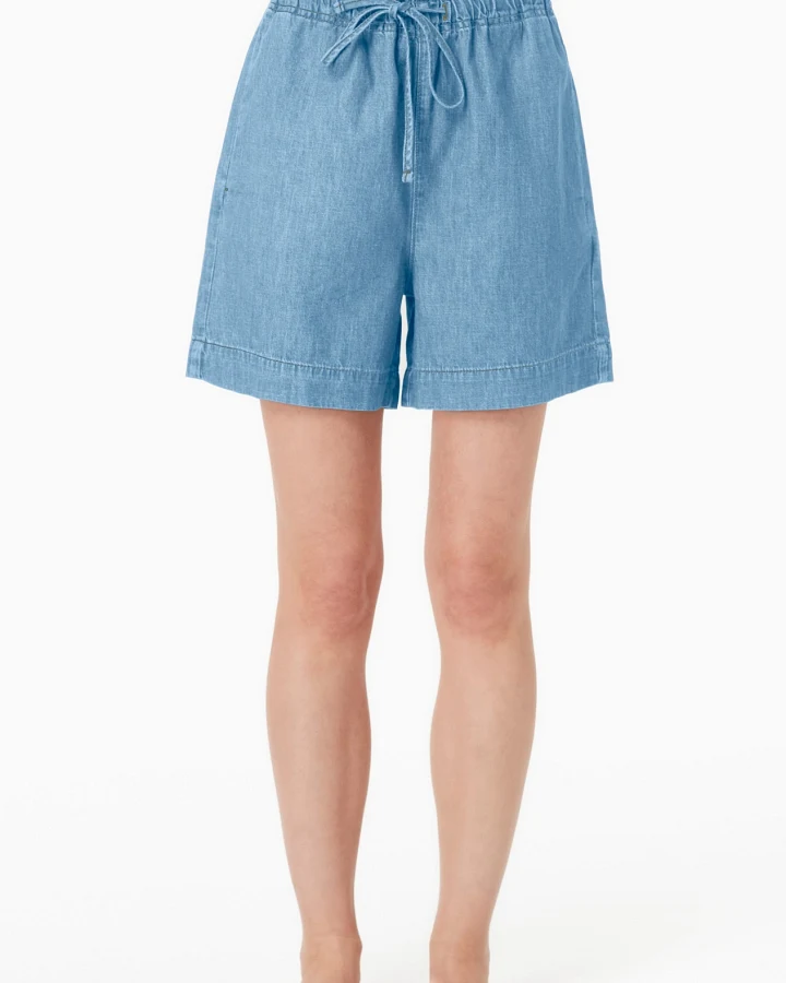 ORGANICATION Damen vegan Kurze Hose Hellblau