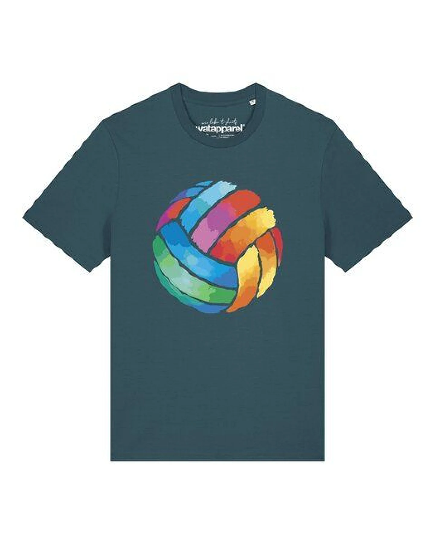 watapparel T-Shirt Unisex Volleyball in Watercolor – Ansicht 2
