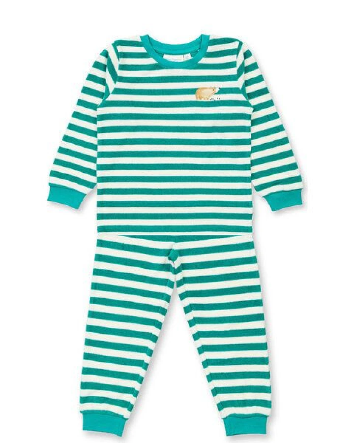 Tealgreen Weiß Geringelt