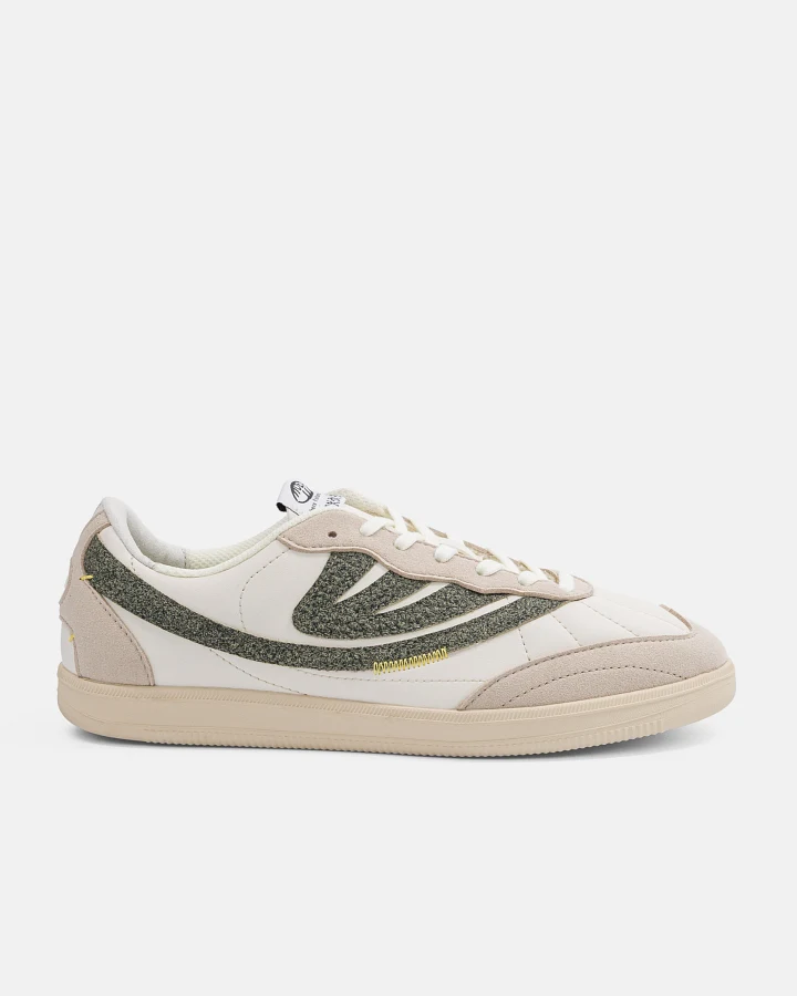 MoEa Herren vegan Sneaker Flow In Beige/Grün Pilz