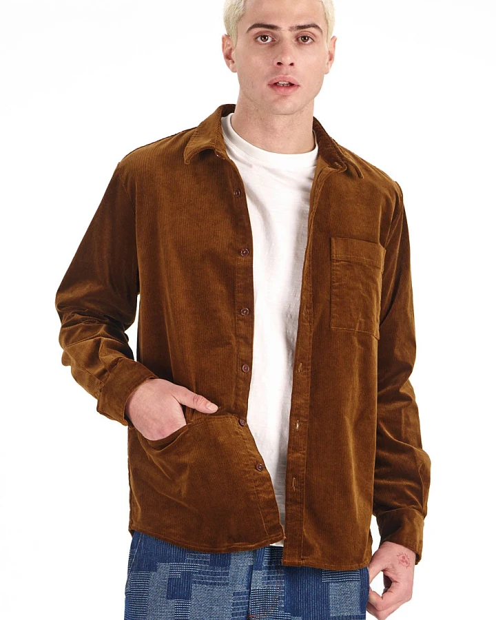 KOMODO Herren vegan Overshirt Oscar Chestnut