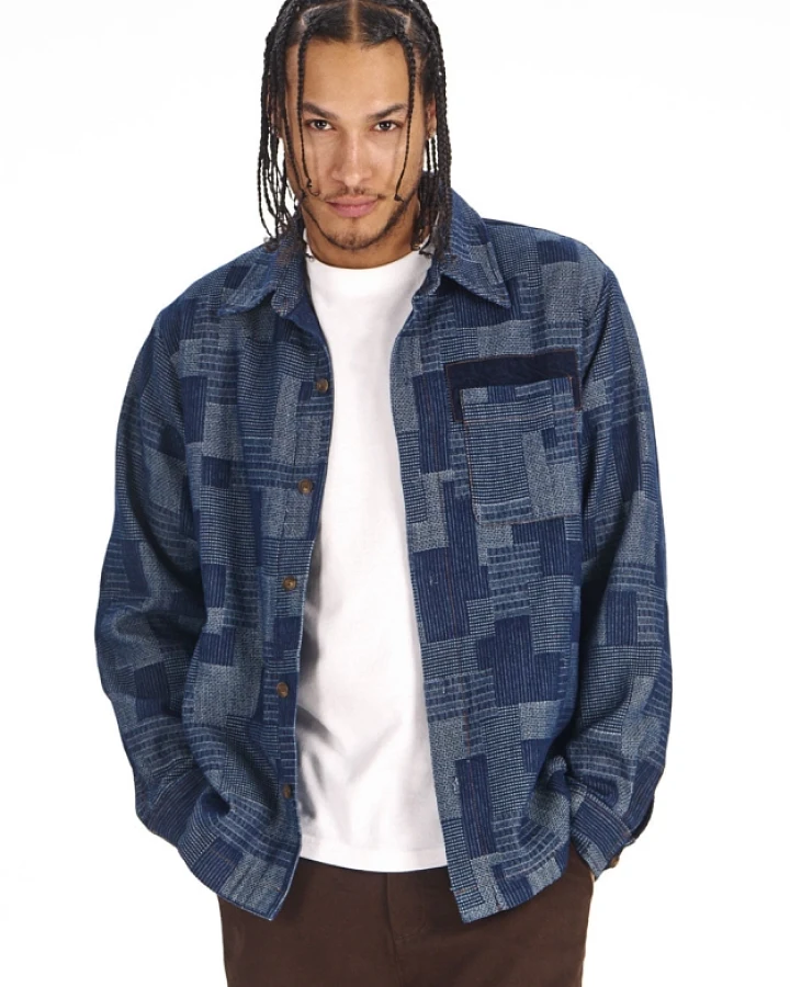 KOMODO Herren vegan Overshirt Paddy Artisanal Denim Blau