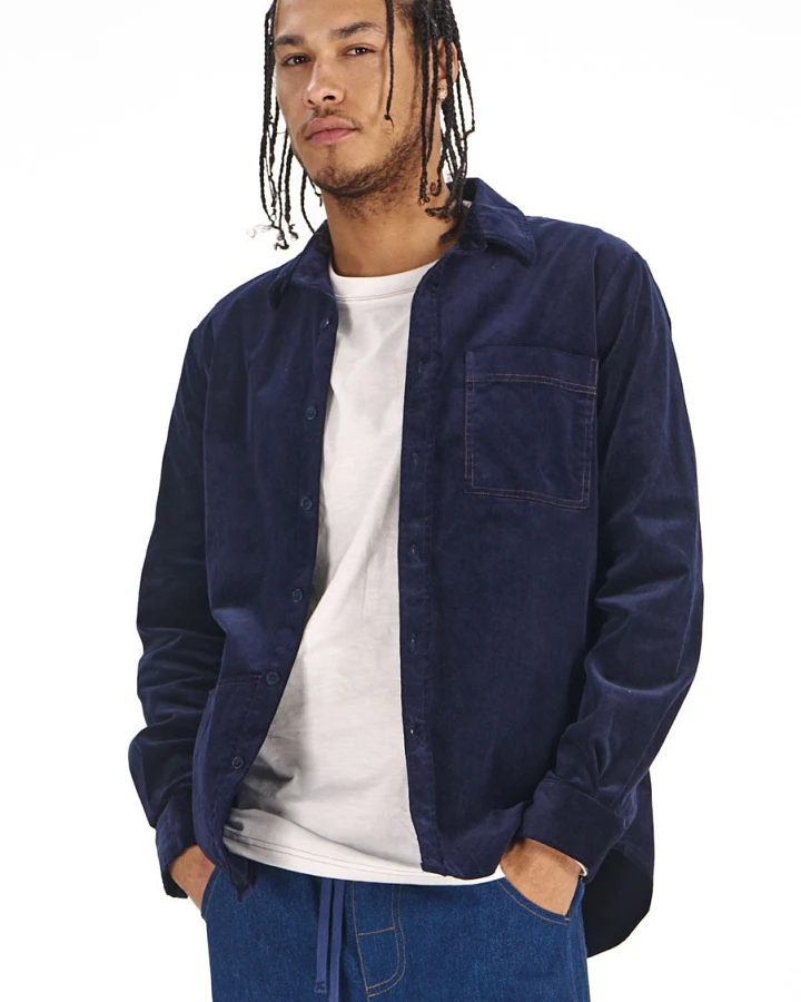 KOMODO Herren vegan Overshirt Oscar Navy