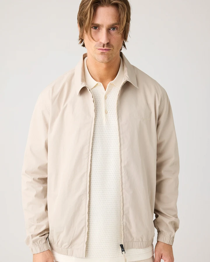 KnowledgeCotton Apparel Herren vegan Jacke Light Poplin Light Feather Gray