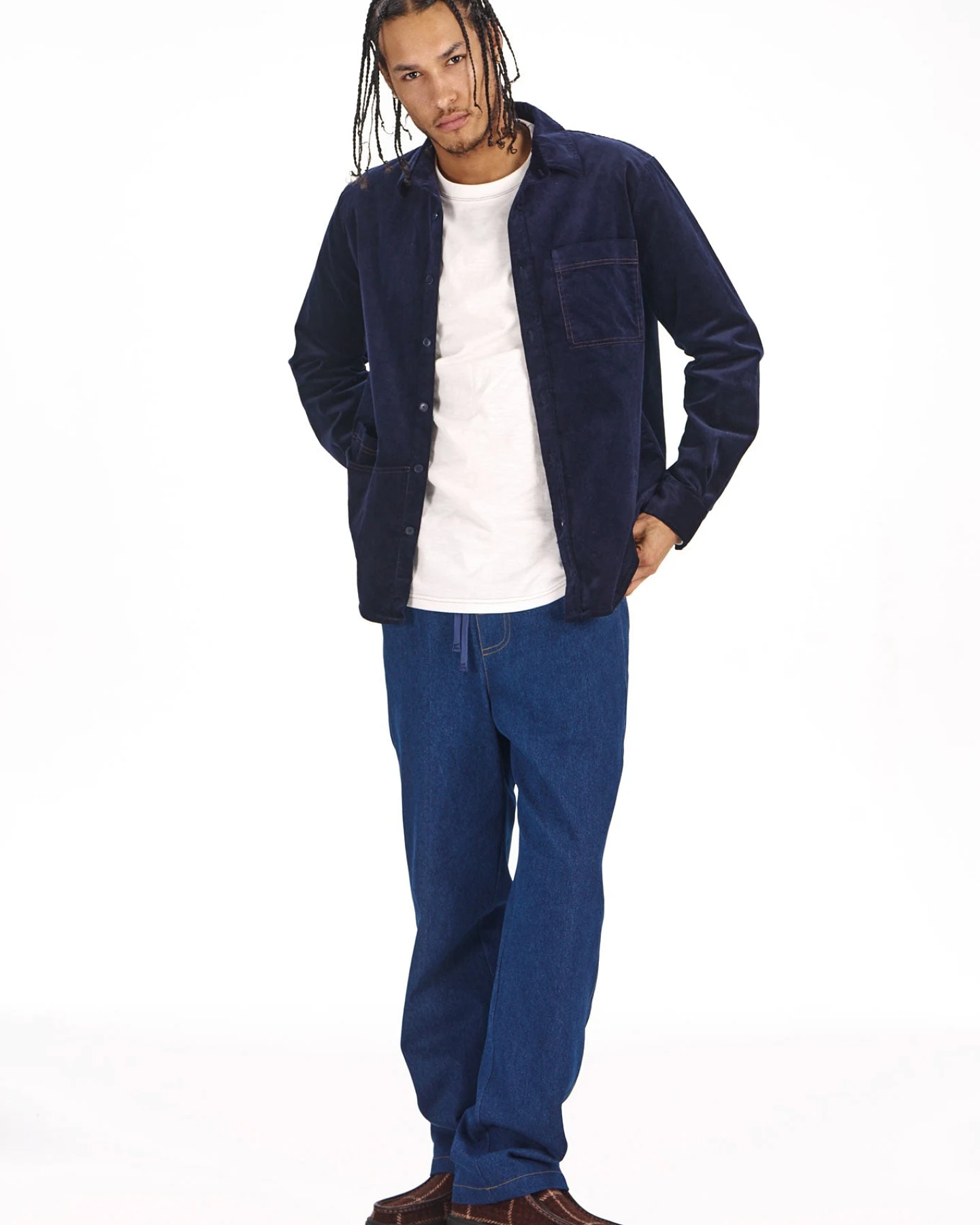 KOMODO Herren vegan Overshirt Oscar Navy – Ansicht 2