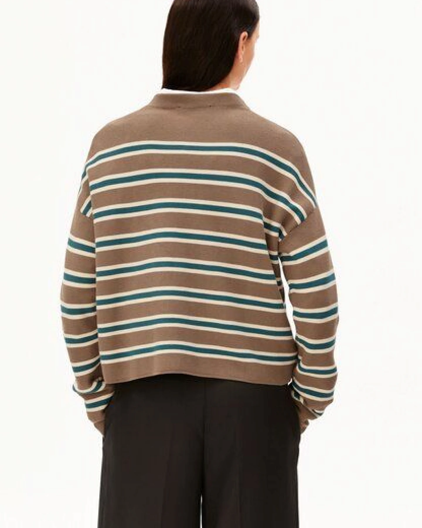 ARMEDANGELS MERINAA STRIPED Damen Strickpullover aus100% Bio-Baumwolle – Ansicht 2