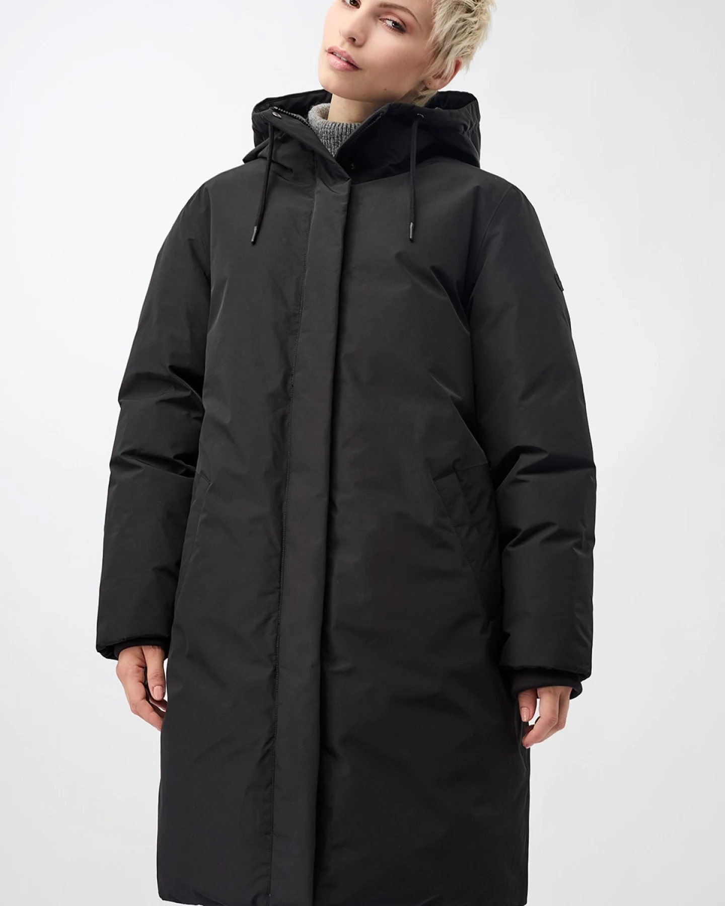 Jacke Lang Mit Kapuze – Ansicht 2