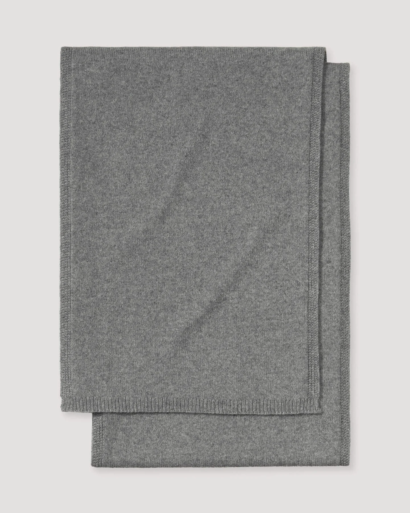 hessnatur Damen Strick Schal aus Bio-Merinowolle mit Bio-Baumwolle - grau - Größe 35x210 cm – Ansicht 2