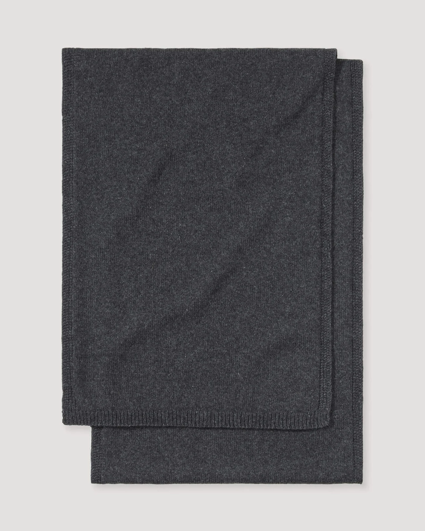hessnatur Damen Strick Schal aus Bio-Merinowolle mit Bio-Baumwolle - grau - Größe 35x210 cm – Ansicht 2