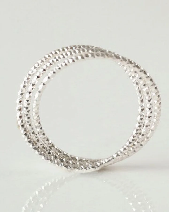 BELLYBIRD Jewellery Ring - TRIO, zarter Ring aus 3 einzelnen Ringen, Silber 925, vergoldet