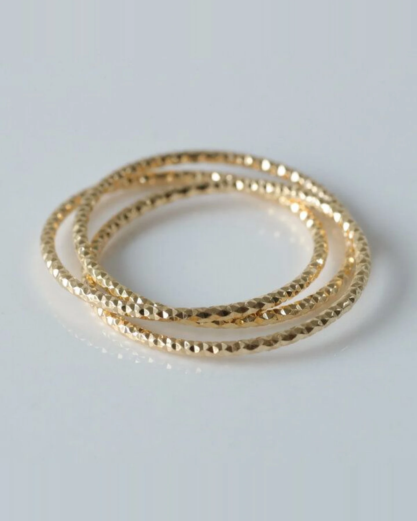 BELLYBIRD Jewellery Ring - TRIO, zarter Ring aus 3 einzelnen Ringen, Silber 925, vergoldet – Ansicht 4