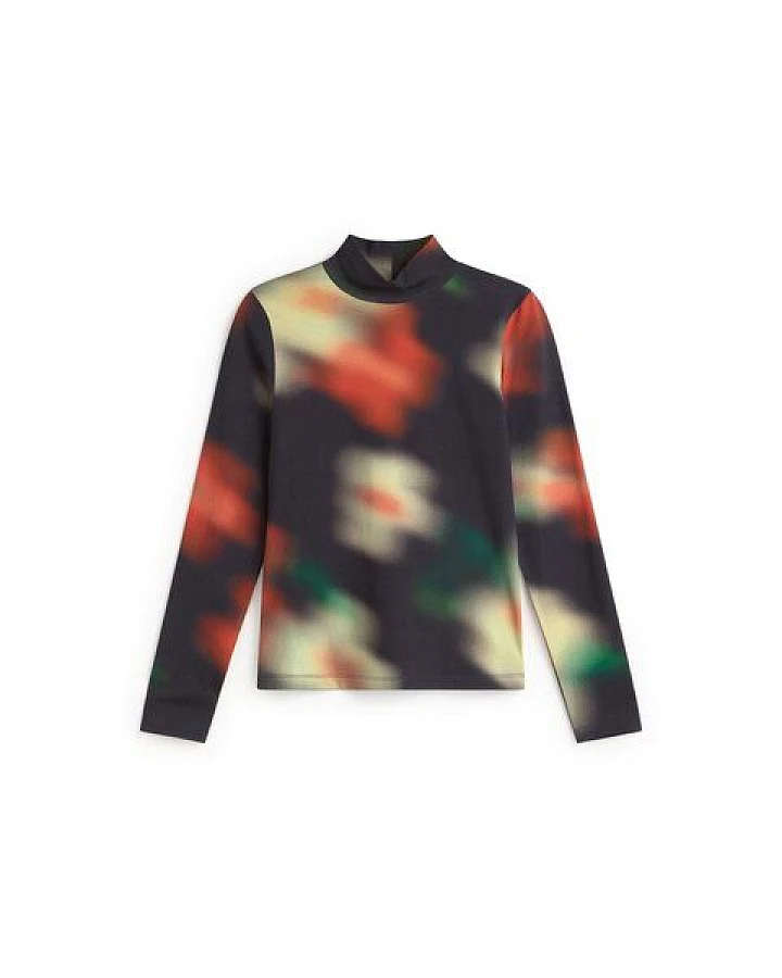 thinking mu Ellen Longsleeve mit Bloom-Druck und Rollkragen