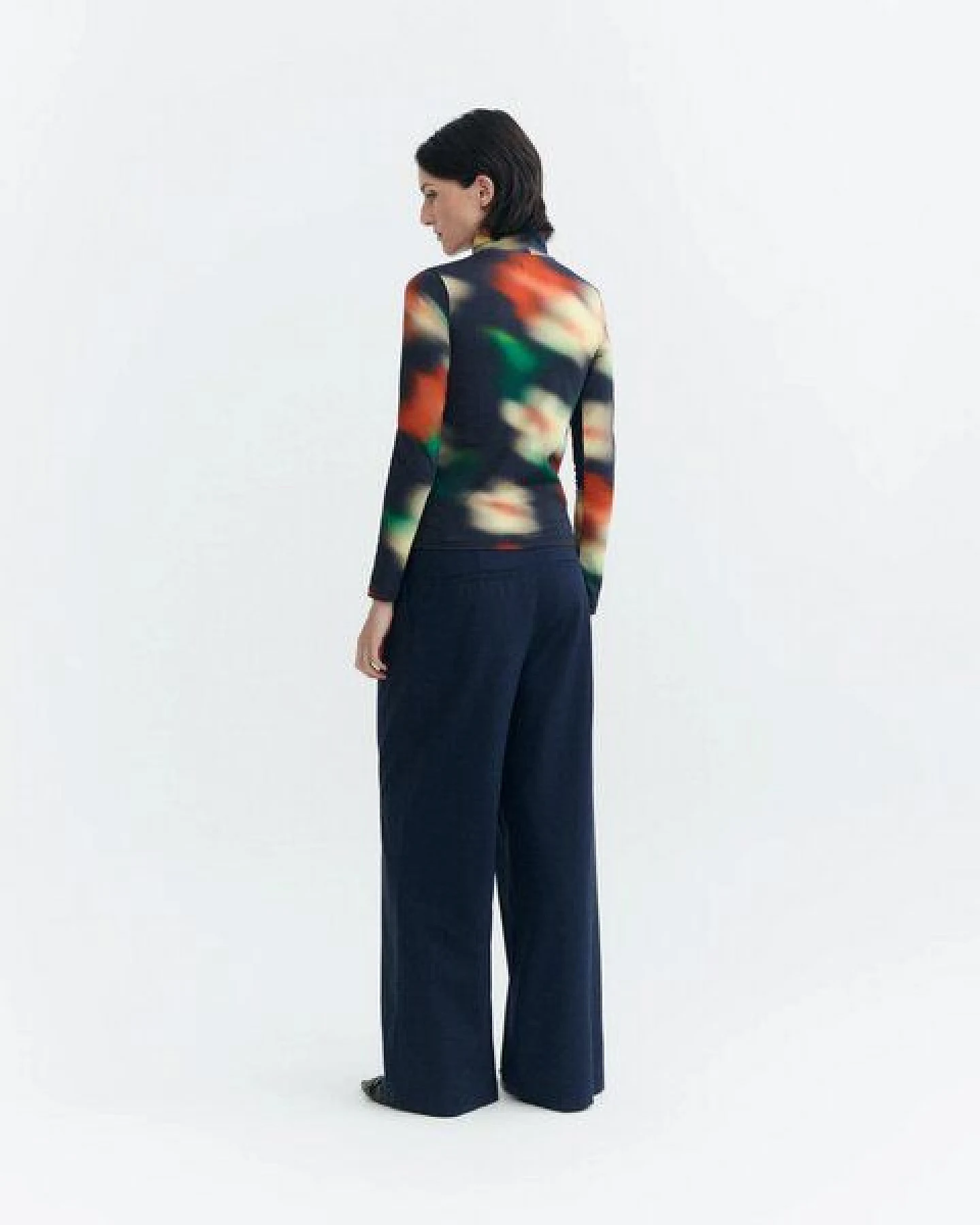 thinking mu Ellen Longsleeve mit Bloom-Druck und Rollkragen – Ansicht 3