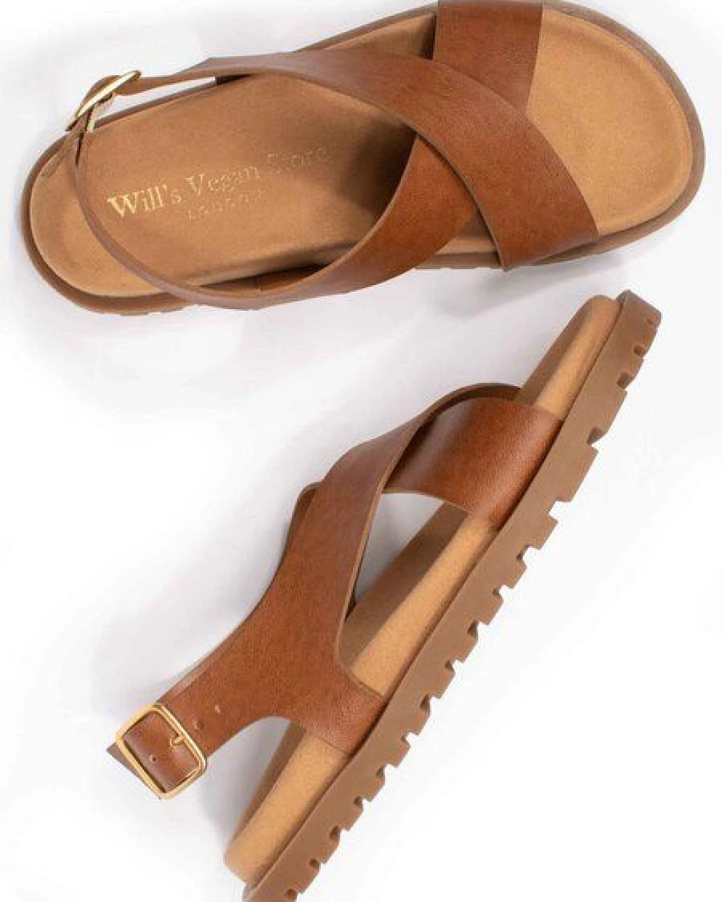 Wills Vegan Stores Cross-Over-Fußbett-Sandalen – Ansicht 3