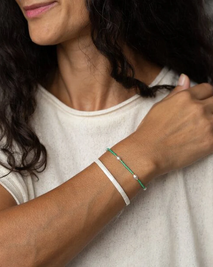 juni Tila Armband-Set Silk Emerald - gefertigt in Deutschland