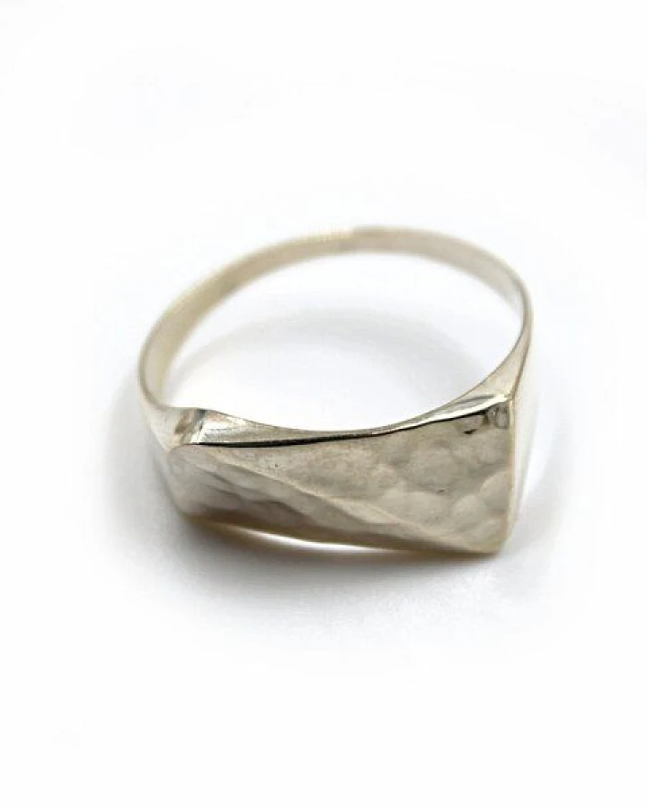 pakilia Ring "Rectangular martillado" – fair gehandelt & handgefertigt in Mexiko