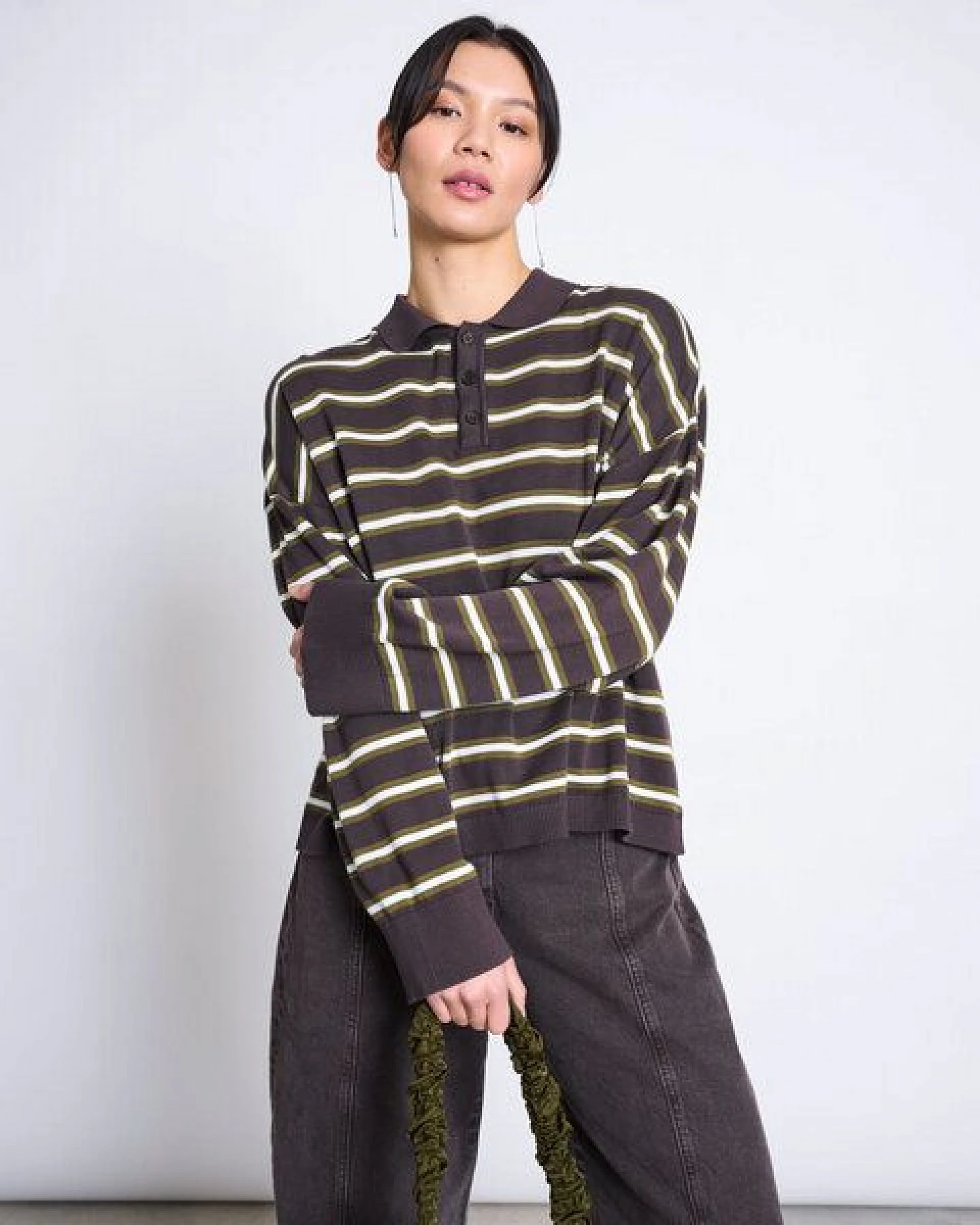 JAN N JUNE Oversized Polo-Strickpullover ETTA GOTS – Ansicht 2